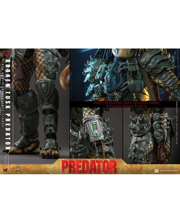 Broken Tusk Predator Alien vs. Predator Figura Comic Masterpiece 1/6
