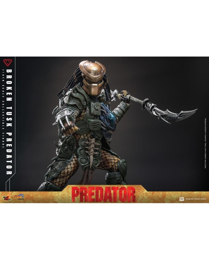 Broken Tusk Predator Alien vs. Predator Figura Comic Masterpiece 1/6