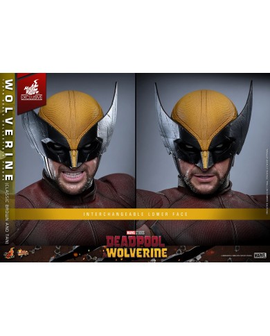 Wolverine (Classic Brown and Tan) Hot Toys Exclusive Deadpool & Wolverine Movie Masterpiece Action Figure 1/6
