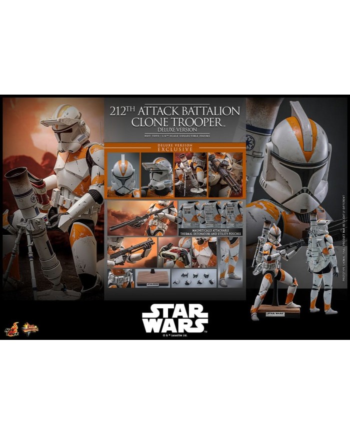 212th Attack Battalion Clone Trooper Deluxe Version Star Wars: The Clone Wars Figura 1/6