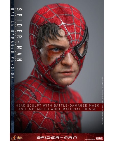 Spider-Man Battle Damaged Version Figura Movie Masterpiece 1/6