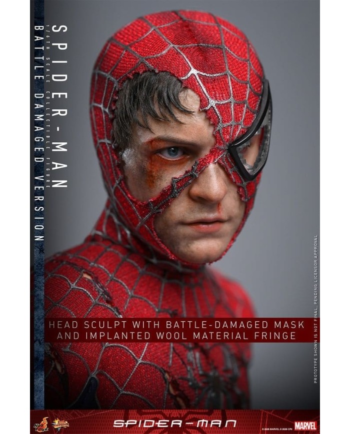 Spider-Man Battle Damaged Version Figura Movie Masterpiece 1/6