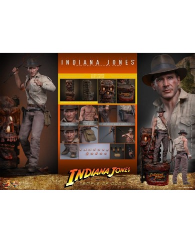 Indiana Jones Deluxe Version Indiana Jones Temple of Doom Figura Movie Masterpiece 1/6