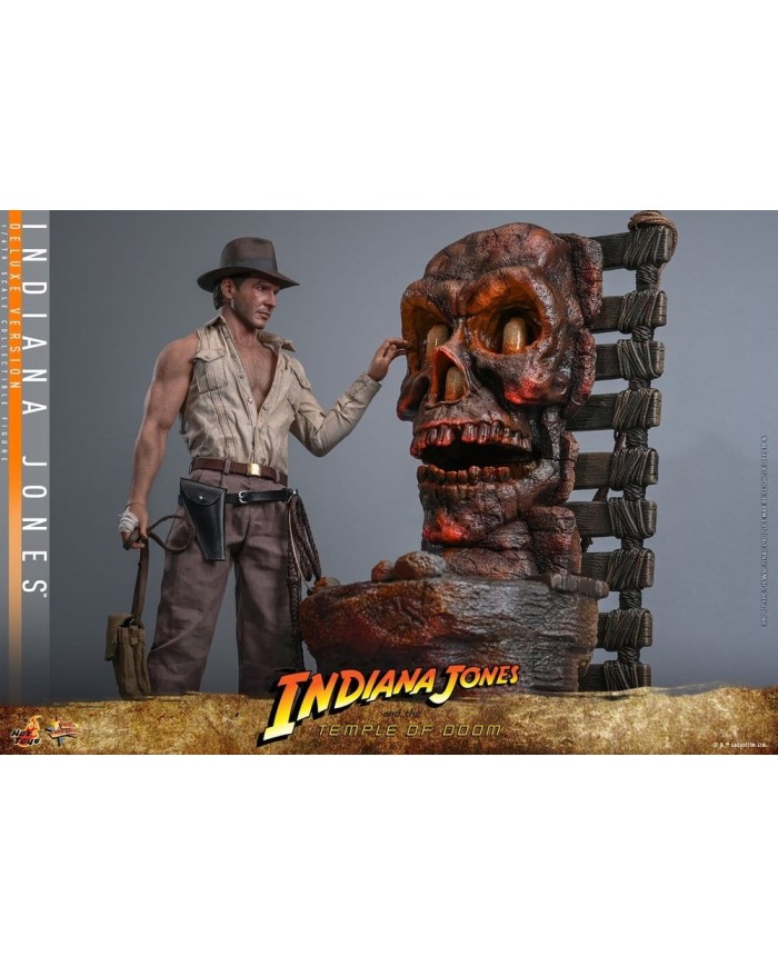 Indiana Jones Deluxe Version Indiana Jones Temple of Doom Figura Movie Masterpiece 1/6