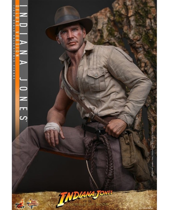 Indiana Jones Deluxe Version Indiana Jones Temple of Doom Figura Movie Masterpiece 1/6