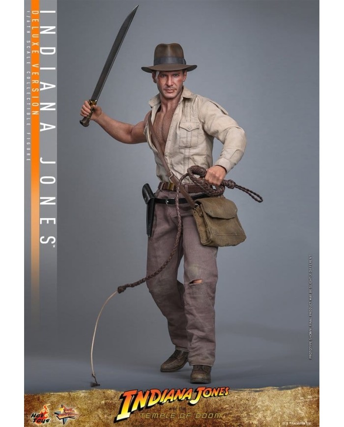 Indiana Jones Deluxe Version Indiana Jones Temple of Doom Figura Movie Masterpiece 1/6