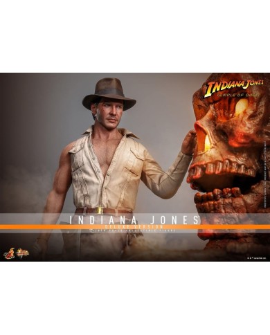 Indiana Jones Deluxe Version Indiana Jones Temple of Doom Figura Movie Masterpiece 1/6