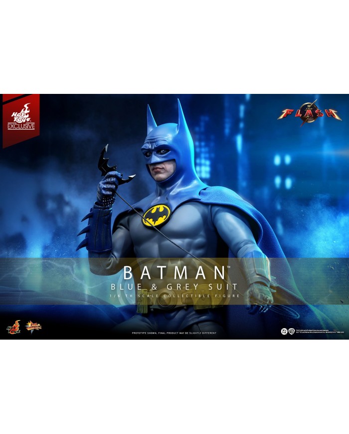 Batman (Blue & Grey Suit) Limited Edition Hot Toys Exclusive The Flash Movie Masterpiece Action Figure 1/6