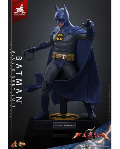 Batman (Blue & Grey Suit) Limited Edition Hot Toys Exclusive The Flash Movie Masterpiece Action Figure 1/6