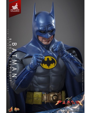Batman (Blue & Grey Suit) Limited Edition Hot Toys Exclusive The Flash Movie Masterpiece Action Figure 1/6