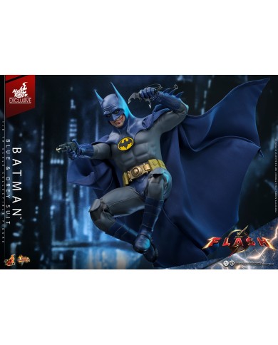 Batman (Blue & Grey Suit) Limited Edition Hot Toys Exclusive The Flash Movie Masterpiece Action Figure 1/6