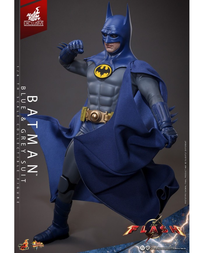 Batman (Blue & Grey Suit) Limited Edition Hot Toys Exclusive The Flash Movie Masterpiece Action Figure 1/6