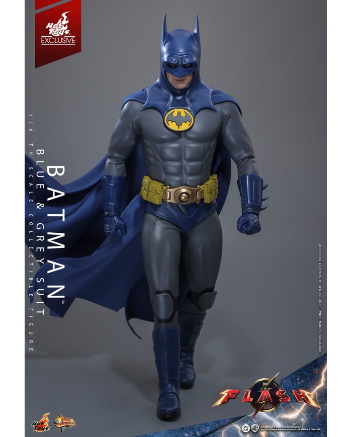 Batman (Blue & Grey Suit) Limited Edition Hot Toys Exclusive The Flash Movie Masterpiece Action Figure 1/6