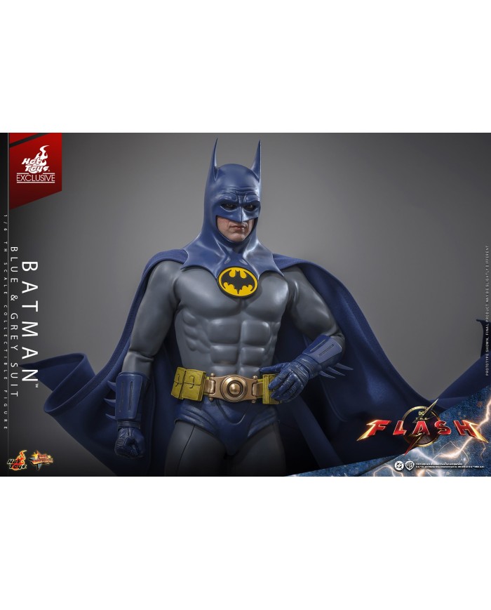 Batman (Blue & Grey Suit) Limited Edition Hot Toys Exclusive The Flash Movie Masterpiece Action Figure 1/6