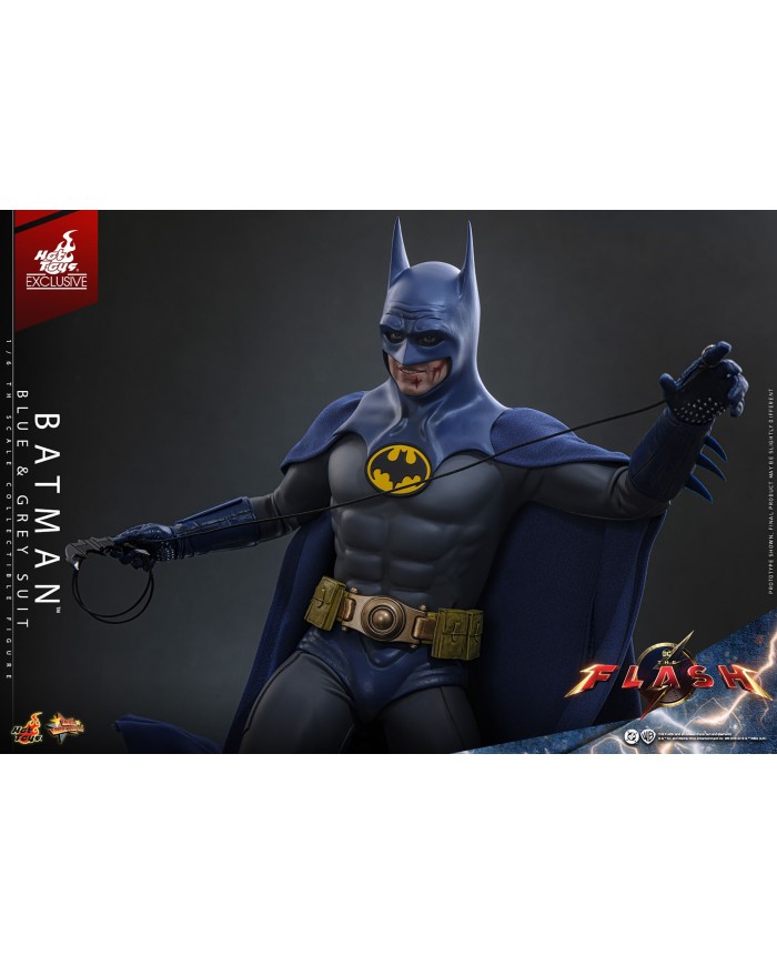 Batman (Blue & Grey Suit) Limited Edition Hot Toys Exclusive The Flash Movie Masterpiece Action Figure 1/6