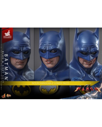 Batman (Blue & Grey Suit) Limited Edition Hot Toys Exclusive The Flash Movie Masterpiece Action Figure 1/6