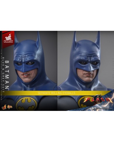 Batman (Blue & Grey Suit) Limited Edition Hot Toys Exclusive The Flash Movie Masterpiece Action Figure 1/6