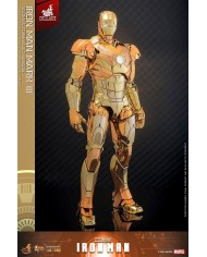 Iron Man Mark III (Golden & Copper Gold Version) Hot Toys Exclusive Iron Man Movie Masterpiece Diecast Action Figure 1/6