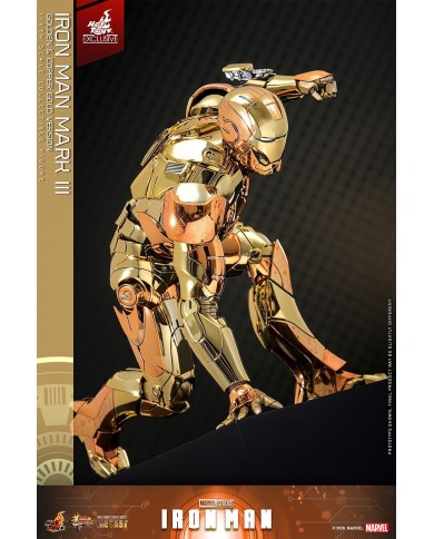 Iron Man Mark III (Golden & Copper Gold Version) Hot Toys Exclusive Iron Man Movie Masterpiece Diecast Action Figure 1/6