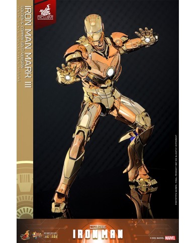 Iron Man Mark III (Golden & Copper Gold Version) Hot Toys Exclusive Iron Man Movie Masterpiece Diecast Action Figure 1/6