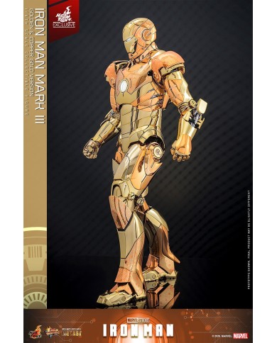 Iron Man Mark III (Golden & Copper Gold Version) Hot Toys Exclusive Iron Man Movie Masterpiece Diecast Action Figure 1/6