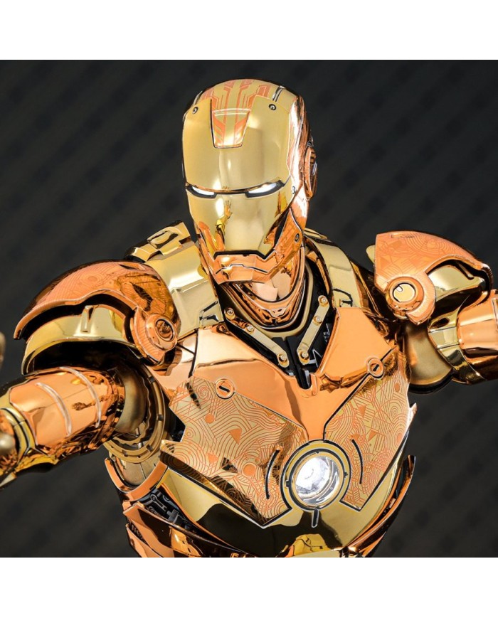 Iron Man Mark III (Golden & Copper Gold Version) Hot Toys Exclusive Iron Man Movie Masterpiece Diecast Action Figure 1/6