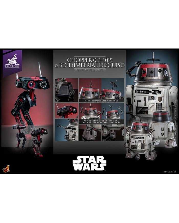 Chopper C1-10P & BD-1 Imperial Disguise Star Wars Figura Set 1/6