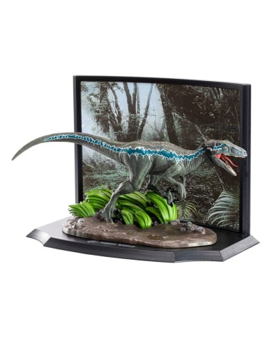 Jurassic Park Estatua Toyllectible Treasure Velociraptor Blue Raptor Recon