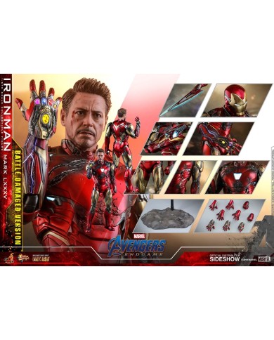 Iron Man Mark LXXXV Battle Damaged Ver. Vengadores: Endgame Figura MMS Diecast 1/6