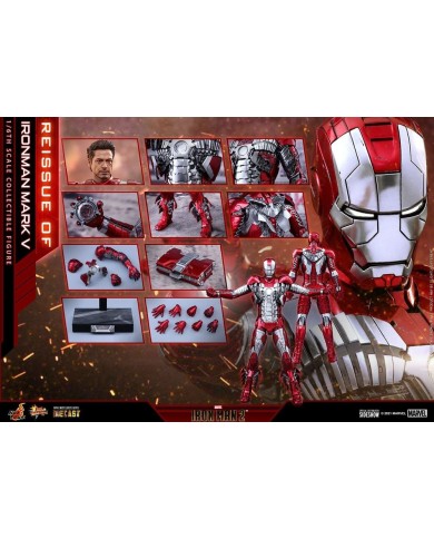 Iron Man Mark V - Iron Man 2 Figura Movie Masterpiece Series Diecast