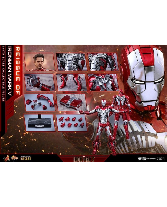 Iron Man Mark V - Iron Man 2 Figura Movie Masterpiece Series Diecast